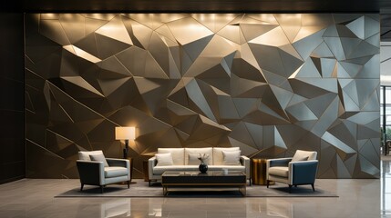 sleek lobby wall