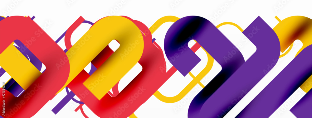 Poster wave lines minimal abstract background