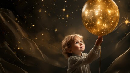 Naklejka premium star gold baloons