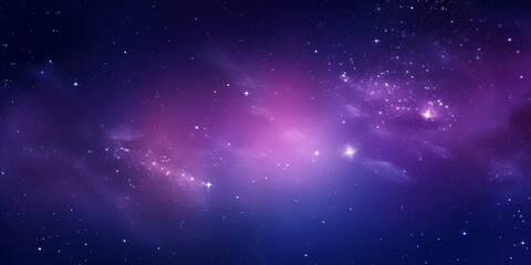 Fototapeta premium The Milky Way in space, a night sky full of stars. A night sky illuminated by stars, the bright Milky Way, and a soft purple glow. A beautiful space background with a starry sky and the vast universe.