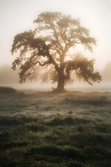 Obraz premium tree in fog