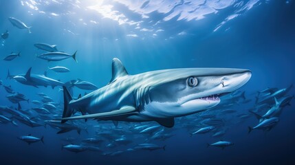 Naklejka premium bait blue shark