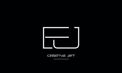 Fototapeta premium JE, EJ, J, E abstract letters logo monogram