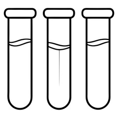Test tubes vector on white background
