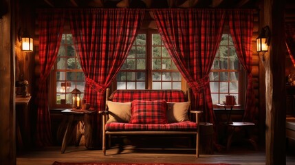 traditional red plaid