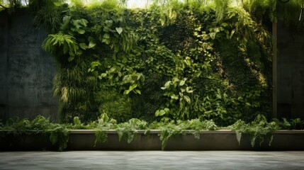 screen wall of plants