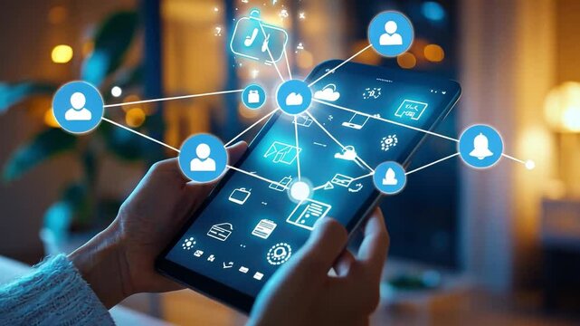 A person using AI to manage their daily schedule, with smart reminders, real-time updates, and seamless integration with all their devices.