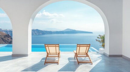 terrace overlooking the sea