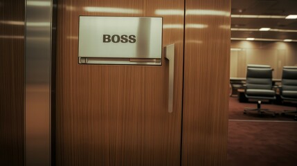 engraved boss office door