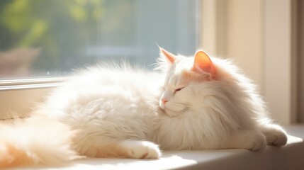 lounging orange and white