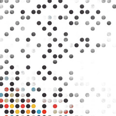 Abstract Colorful Circles on Black Background