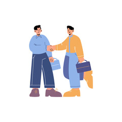 Meet business partners illustration