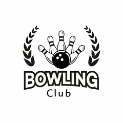 bowling icon logo vector template illustration design