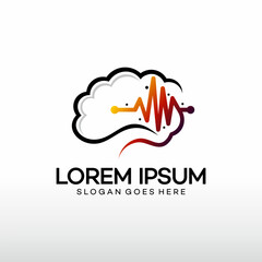 Pulse designs concept vector, Vibe symbol, Colorful Audio template