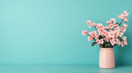 Naklejka premium Business concept in minimal of Business document with delicate flower patterns, blending professionalism and nature, Copy space for stock photo, no text, no logo, flat design illustration