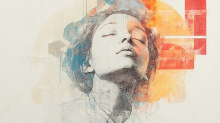 Fototapeta premium Holy Mother. A peaceful portrayal of Mother Mary, reflecting her grace and devotion in quiet prayer.
