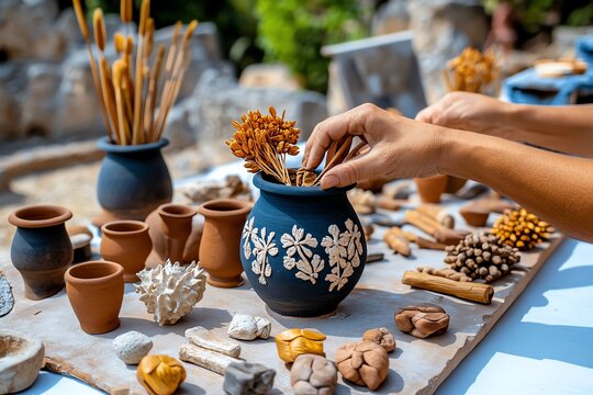 Pompeii Festival showcasing Ancient Roman Crafts, with artisans demonstrating traditional techniques