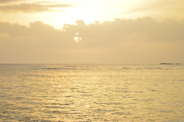 Atardecer en playa del caribe