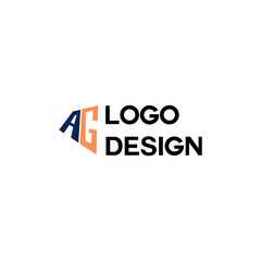 Letter AG logo icon design template elements