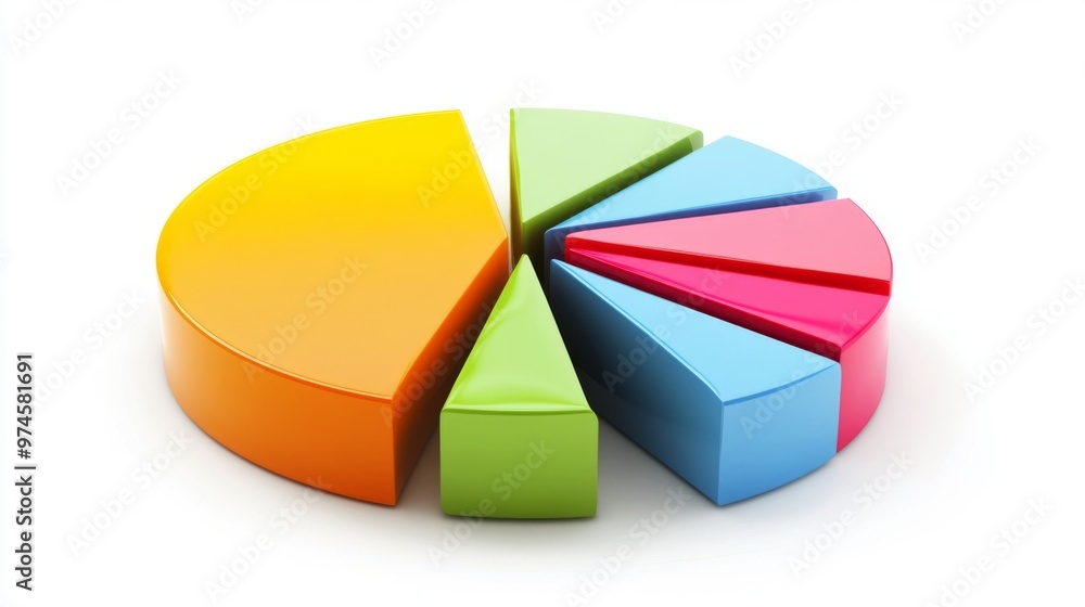 Leinwandbilder a financial analysis presentation featuring a series of pie charts comparing different fiscal period