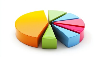Obraz premium A financial analysis presentation featuring a series of pie charts comparing different fiscal periods, with clear and colorful segments shown against a white backdrop.
