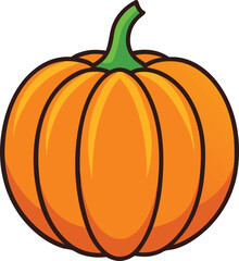 A pumpkin cartoon vector for Halloween