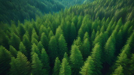 Fototapeta premium big forest in the morning