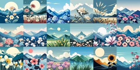 Higland flowers. AI generated illustration