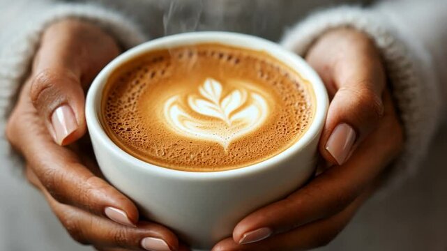 A close-up of a person hands holding a cup of coffee, steam rising, with diverse skin tones visible, symbolizing comfort and shared experiences.