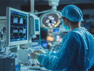 Technician inspecting medical devices for compliance with safety standards, medical device QC, healthcare quality control