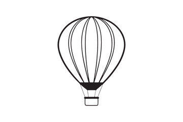 Fototapeta premium Hot air balloon silhouette vector illustration, Hot air balloon silhouette vector, Hot air balloon silhouette PNG 