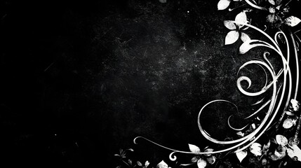 Black And White Floral Background