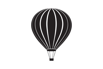 Obraz premium Hot air balloon silhouette vector illustration, Hot air balloon silhouette vector, Hot air balloon silhouette PNG 