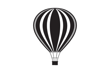 Obraz premium Hot air balloon silhouette vector illustration, Hot air balloon silhouette vector, Hot air balloon silhouette PNG 