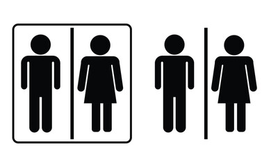 Bathroom Glyph Icon. Toilet sign Vector.