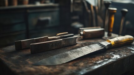 Vintage Woodworking Tools in an Old Workshop