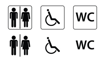 Toilet sign. WC sign. Vector