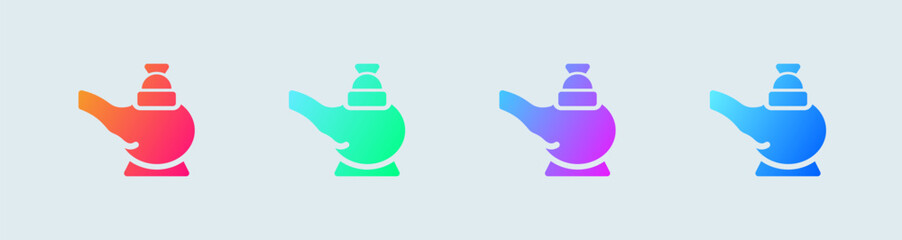 Fototapeta premium Magic solid icon in gradient colors. Magical signs vector illustration.