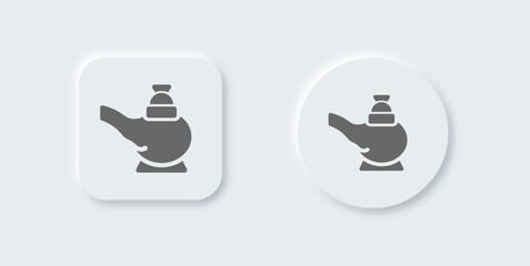 Magic solid icon in neomorphic design style. Magical signs vector illustration.