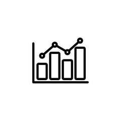 Graph icon vector. Graph and chart icon. Business graph icon.