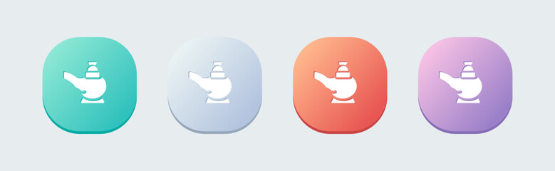 Magic solid icon in flat design style. Magical signs vector illustration.