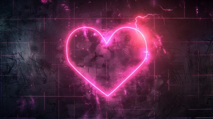 Minimalist Background: Neon Glow and Futuristic Design with Digital Effects
