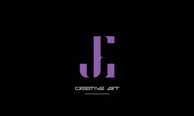 JE, EJ, J, E abstract letters logo monogram
