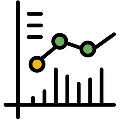 chart filled line icon