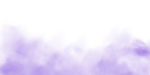 Fototapeta premium Fantastic purple smoke. Magic smoke. Smog cloud on podium or stage. Fog vapor over ground or water surface, magic haze. PNG. 
