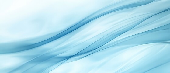 Obraz premium Ultrawide Light Blue To White Smooth Background With Abstract Wavy Shape