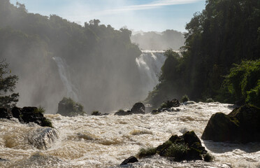 waterfall in the mountains