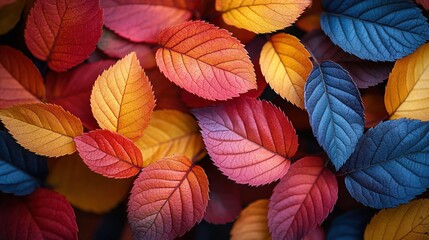 Fototapeta premium Close-up of colorful autumn foliage