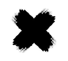 multiply sign brush marks, stain ink, hand drawn paint, artistic brush