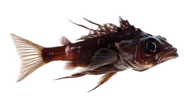 Lanternfish deep sea fish png isolated on transparent background
